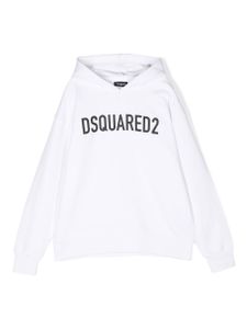 DSQUARED2 KIDS hoodie à logo imprimé - Blanc