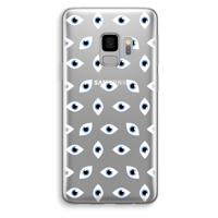 Eyes pattern: Samsung Galaxy S9 Transparant Hoesje