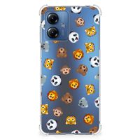 Doorzichtige Silicone Hoesje voor Motorola Moto G14 Dieren Emojis