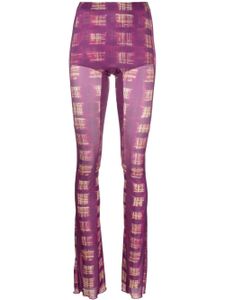 KNWLS pantalon à imprimé graphique - Violet