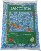 Zak a 1 kg glitter gravel mix blauw - Gebr de boon