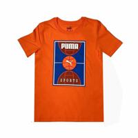 T-Shirt met Korte Mouwen voor kinderen Puma Bppo Basket Blank Ba Oranje - Maat: 13-14 Jaar