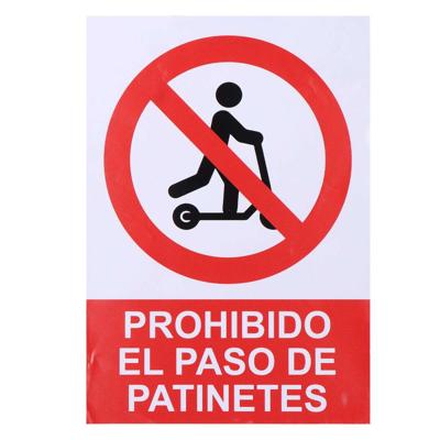 Bord Normaluz Prohibido acceder con patinete Lijmen 21 x 30 cm