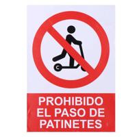 Bord Normaluz Prohibido acceder con patinete Lijmen 21 x 30 cm