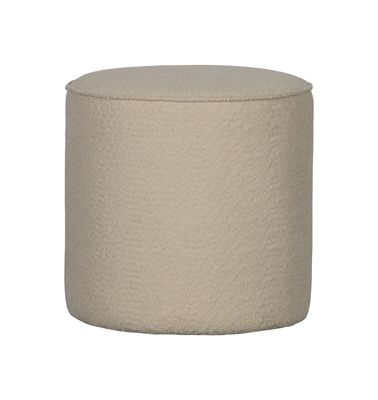 WOOOD Poef 'Sara' Hoog, Bouclé, kleur Creme