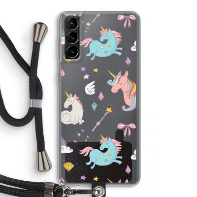 Fantasiewereld: Samsung Galaxy S21 Plus Transparant Hoesje met koord