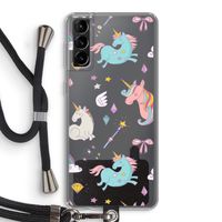 Fantasiewereld: Samsung Galaxy S21 Plus Transparant Hoesje met koord