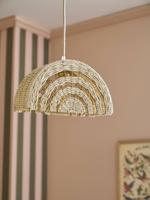 Hanglamp/lampenkap Regenboog van papierkoord ecru