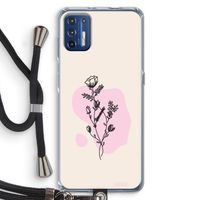 Roses are red: Motorola Moto G9 Plus Transparant Hoesje met koord