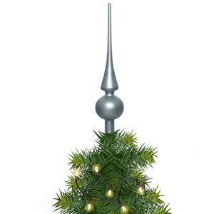 Kerstboom glazen piek lichtblauw mat 26 cm