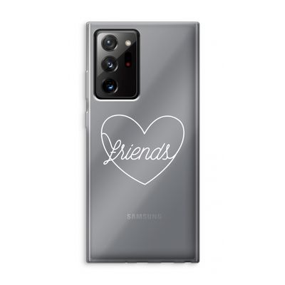 Friends heart pastel: Samsung Galaxy Note 20 Ultra / Note 20 Ultra 5G Transparant Hoesje