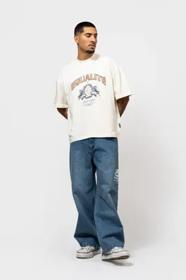 Equalité Dani Boxy T-Shirt Heren Gebroken Wit - Maat M - Kleur: Gebroken Wit | Soccerfanshop