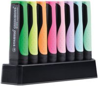 STABILO GREEN BOSS Pastel, markeerstift, deskset 4 neonkleuren + 4 pastelkleuren - thumbnail