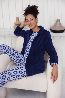 Warme katoenen pyjama panterprint