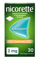 Nicorette Suikervrij Freshfruit 2mg Kauwgom