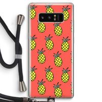 Ananas: Samsung Galaxy Note 8 Transparant Hoesje met koord