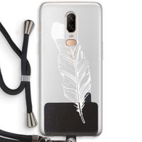 Pluim: OnePlus 6 Transparant Hoesje met koord Pluim: OnePlus 6 Transparant Hoesje met koord