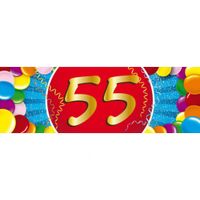 55 jaar versiering sticker