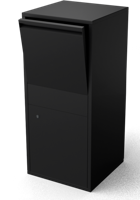 Giftu Brievenbus Zwart Lengte: 420 Breedte: 420 Hoogte: 950 - Geroba
