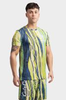 Carlo Colucci C3447 181 T-Shirt Heren - Maat XS - Kleur: WitGeelGroenBlauw | Soccerfanshop