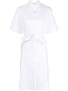 P.A.R.O.S.H. robe-chemise à fleurs - Blanc