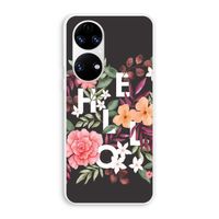 Hello in flowers: Huawei P50 Transparant Hoesje