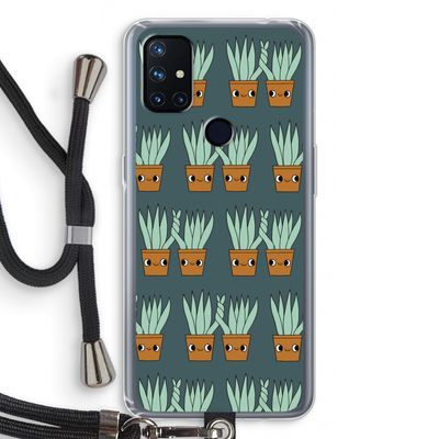 Sansevieria: OnePlus Nord N10 5G Transparant Hoesje met koord
