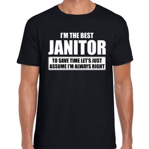 I'm the best janitor / ik ben de beste congierge cadeau t-shirt zwart voor heren