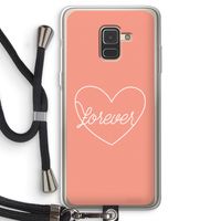 Forever heart: Samsung Galaxy A8 (2018) Transparant Hoesje met koord