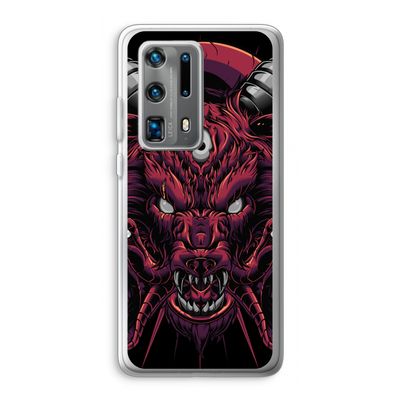 Hell Hound and Serpents: Huawei P40 Pro Plus Transparant Hoesje