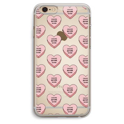 Chicks before dicks: iPhone 6 Plus / 6S Plus Transparant Hoesje