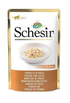 SCHESIR in sauce Chicken thin slices - nat kattenvoer - 85 g