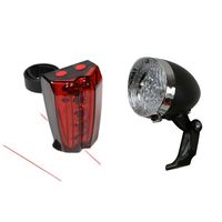 Benson Fietsverlichting set - voor/achterlicht fiets - LED en Laser