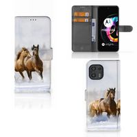Motorola Edge 20 Lite Telefoonhoesje met Pasjes Paarden - thumbnail