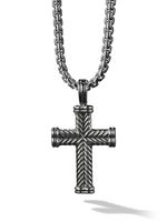 David Yurman pendentif Chevron Cross en argent sterling (33,5 mm)