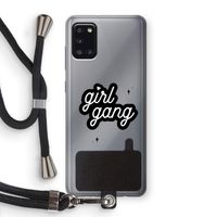 Girl Gang: Samsung Galaxy A31 Transparant Hoesje met koord
