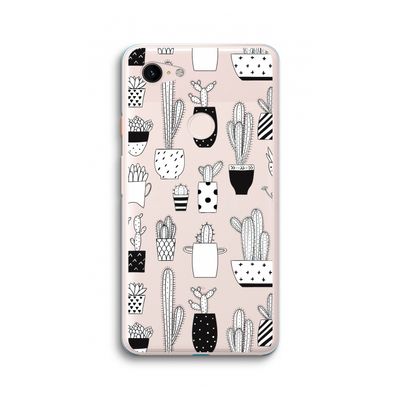Cactusmotief: Google Pixel 3 XL Transparant Hoesje