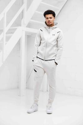 Under Armour Unstoppable Fleece Trainingspak Heren Gebroken Wit - Maat XL - Kleur: Wit | Soccerfanshop