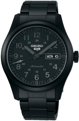 Horlogeband Seiko 4R36-10A0 / SRPJ09K1 / M10E217M0 Staal Zwart 20mm