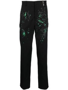 Moschino pantalon de costume à effet taches de peinture - Noir