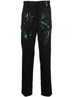 Moschino pantalon de costume à effet taches de peinture - Noir - thumbnail