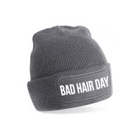 Bad hair day muts  unisex one size - Grijs One size  -