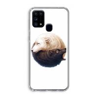 Yin Yang Wolves: Samsung Galaxy M31 Transparant Hoesje Yin Yang Wolves: Samsung Galaxy M31 Transparant Hoesje