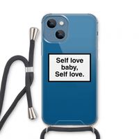 Self love: iPhone 13 mini Transparant Hoesje met koord