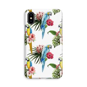 Kleurrijke papegaaien: iPhone X Volledig Geprint Hoesje