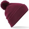 Beechfield CB426 Original Pom Pom Beanie - Burgundy - One Size - thumbnail