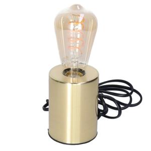 Tafellamp Goud - metaal - IP20 schakelaar - 7.5 x 7.5 x 10 cm - inclusief LED Retro lamp