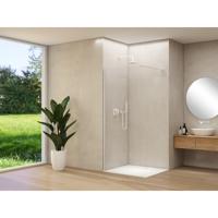 Van Rijn Products ST01 vaste wand - 118x200cm - helder glas - - dikte 8mm - stabilisatiestang - muurprofiel - wit ST01500120HEWTM Van Rijn Products ST01 vaste wand - 118x200cm - helder glas - - dikte 8mm - stabilisatiestang - muurprofiel - wit ST01500120HEWTM