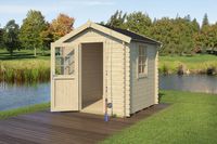 Outdoor Life Wels Blokhut 200x200 cm 28 mm vuren blank- Zadeldak- Onbehandeld vurenhout- Outdoor Life Outdoor Life Wels Blokhut 200x200 cm 28 mm vuren blank- Zadeldak- Onbehandeld vurenhout- Outdoor Life