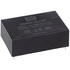 Mean Well DDRH-15-24P DC/DC-converter, print 24 V/DC Aantal uitgangen: 1 x Inhoud: 1 stuk(s)